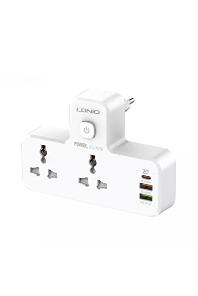 LDNIO Πολύπριζο με διπλή πρίζα και 3 θύρες USB SC2311 LDNIO.