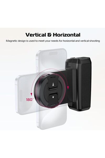 ulanzi Selfie Phone Tripod Mount MA35, 2-in-1 Magnetic & Phone Clip Camera Gr...