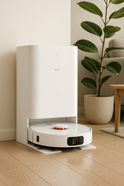 Xiaomi Akıllı Robot Süpürge ve Islak Mop Beyaz 7000 Pa Emiş Çift Döner Paspas...