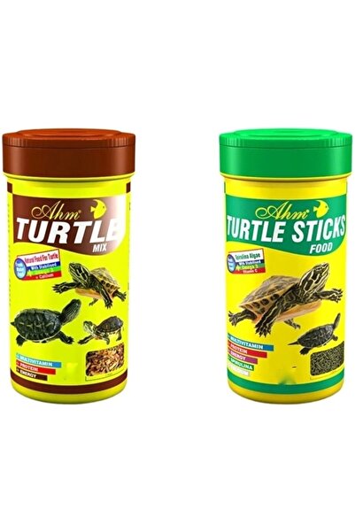 Ahm Kaplumbağa Yem Seti Turtle Mix + Sticks 250 Ml x 2 Adet