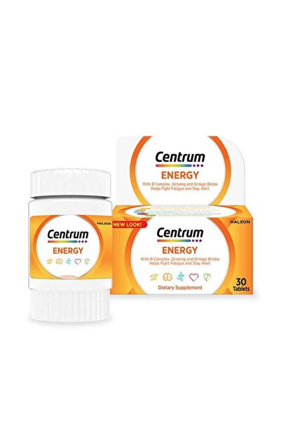 Centrum Energy Multivitamin with Ginseng and Gingko Biloba 30 Tablets