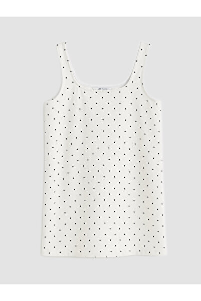 LC Waikiki Trendlucky U Neck Polka Dot Mini Jean Dress with Difference