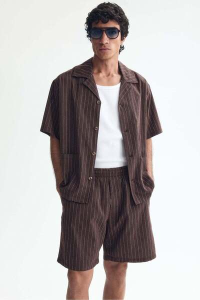 H&M Linen-blend resort shirt and shorts set
