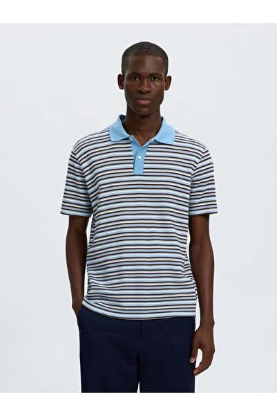 SELECTED Polohemd aus Strick Baumwoll