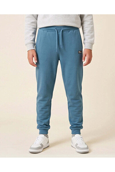 REDTAG Senior Boys Teal Basic Track Pants