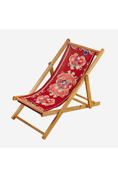 CHIARA ALESSI La Dolce Vita Kırmızı Ahşap Şezlong
