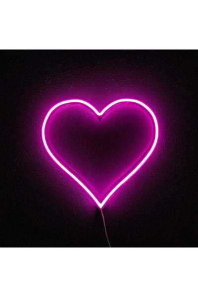 Cata Kalp Neon Led 3D Baskı PEMBE 25 CM.