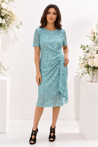 OEM Rochie rafinata Jasmin din dantela,nuanta de turcoaz
