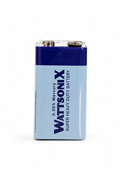 WATTSONIX 9V Çinko Karbon (Çinko Magnezyum) Pil 2 ADET Super Heavy Duty 9 Vol...