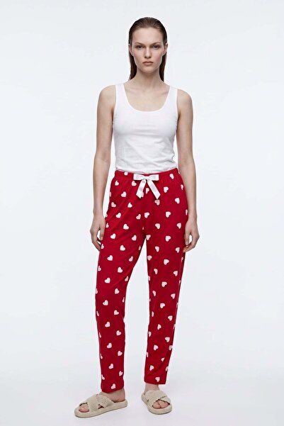 HAKKE Milan Big Heart Printed Pajama Pants