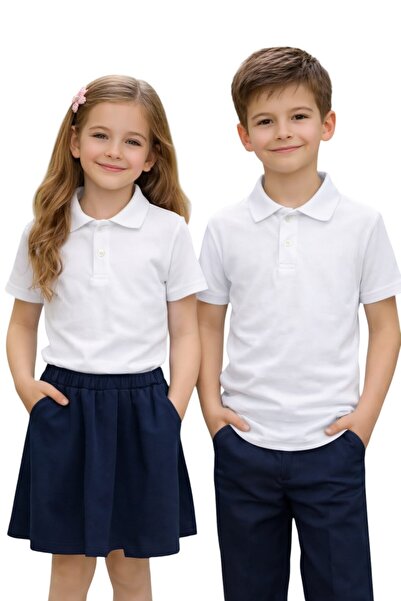 ERDEM KIDS Unisex Παιδικό μπλουζάκι πόλο με λαιμόκοψη, βαμβακερό, κοντομάνικο...