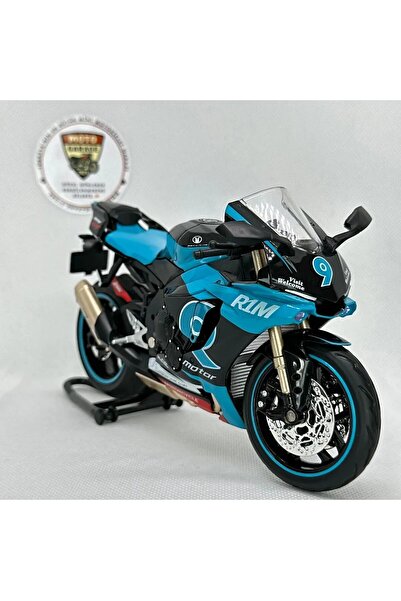 MotoGarage Yamaha YZF-R1M 1:9 Ölçek Diecast Motosiklet Model – Sesli &amp; Iş...