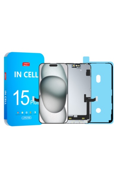 ZY Οθόνη LCD με μηχανισμό αφής για iPhone 15 Plus FHD1080p - Μαύρο
