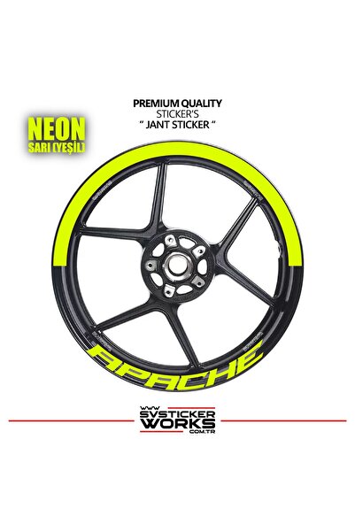 ARONA Tvs Apache Wheel Rim Strip – Half Rim Cover & Apache Lettering Sticker Set