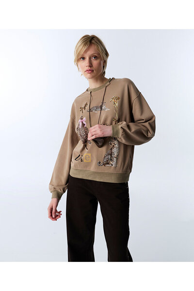 Twist GÖRSEL BASKILI AKSESUARLI SWEATSHIRT