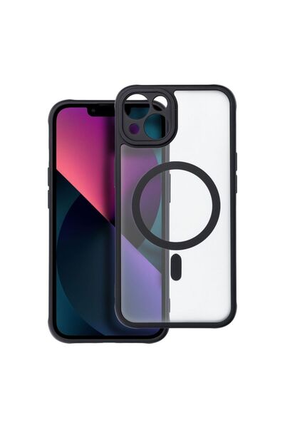 megaMobile Husă de protecție Mag Cover compatibilă MagSafe pentru iPhone 13, ...