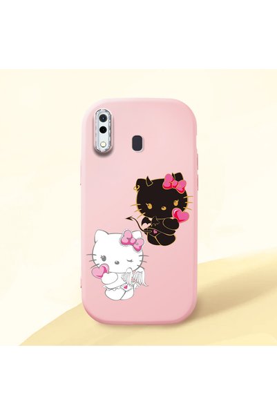 Hontinga Samsung Galaxy A30 Compatible Case Camera Protector Pink Silicone Co...