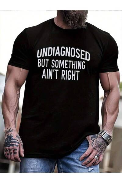 21JNRY تي شيرت رجالي كبير الحجم بتصميم مضحك وساخر - تي شيرت بطبعة "Undignosed...
