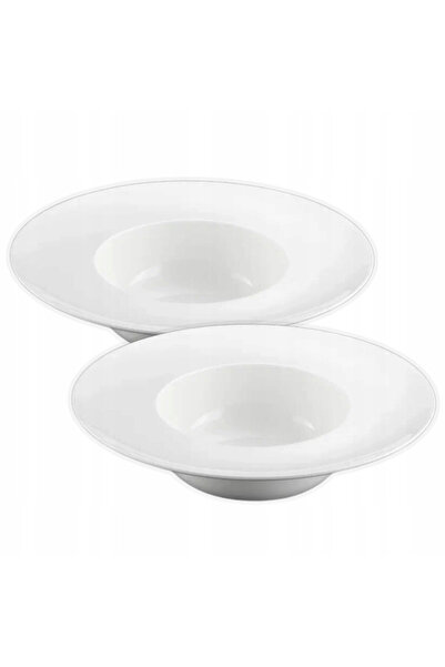 WILMAX ENGLAND Set 2 farfurii adânci WILMAX ENGLAND, porțelan alb, 22.5 cm, p...