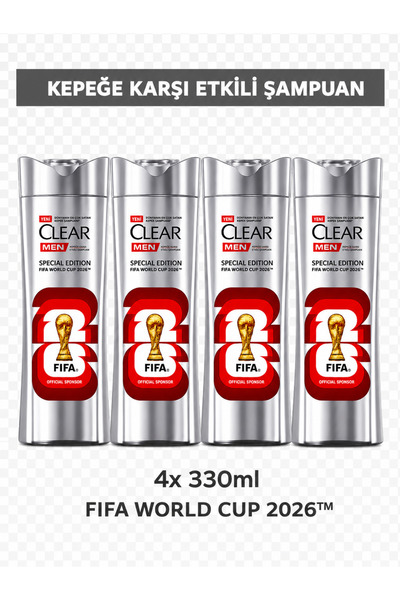 Clear Men Anti-Dandruff Shampoo Scalp Edition Fifa World Cup 330 ml X4