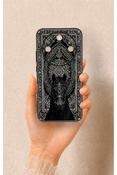 Vip Case Honor Magic 8 Lite Uyumlu Etnik At Figürü Desenli Silikon Kılıf