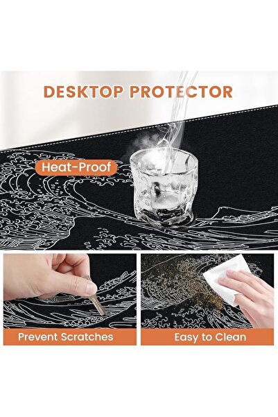 iLeadon Topographic Mouse Pad, Large Gaming Mouse Pad Non-Slip Rubber Base Wa...