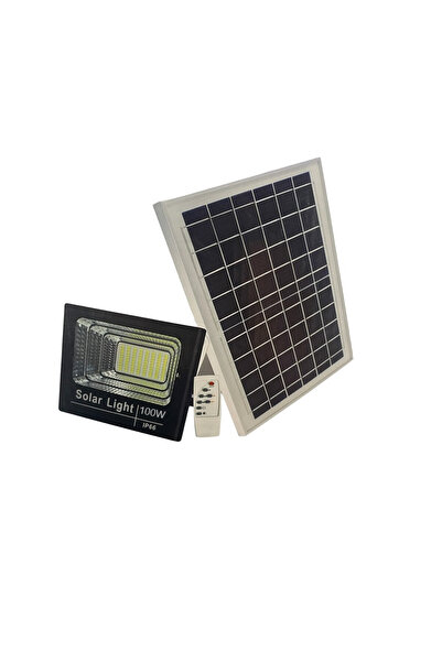 OEM Ηλιακός προβολέας 100W με ηλιακό Πάνελ, Τηλεκοντρόλ και Χρονοδιακόπτη – ΟΕΜ