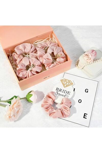 GENERAL 6PCS Silk Hair Accessories Set, Soft Satin Scrunchies Hair Ties & Cli...