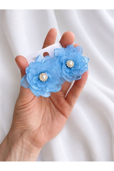 WOWMOM Floral Detailed Earrings – Evening Dress Earring Model with Pearls and...