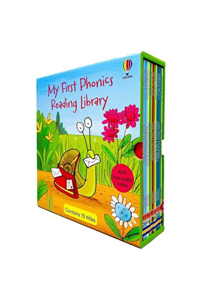Usborne My First Phonics Reading Library Set de colecție de 15 cărți în cutie