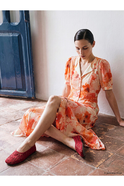 LC Waikiki Original V-Neck Floral Dress