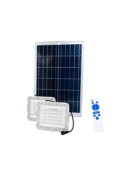 OEM Ηλιακοί Προβολείς LED 100W IP67 με Τηλεχειρισμό 2τμχ & Φωτοβολταϊκό Πάνελ...