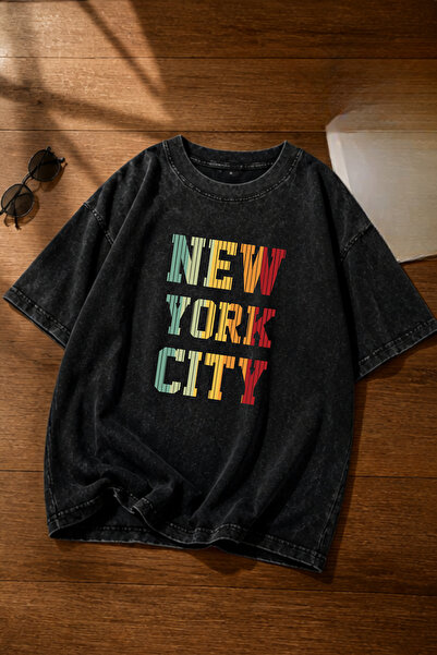 Pink Sky Unisex Oversize Vintage Washed Street Style Μόδα του δρόμου Βαμβακερ...