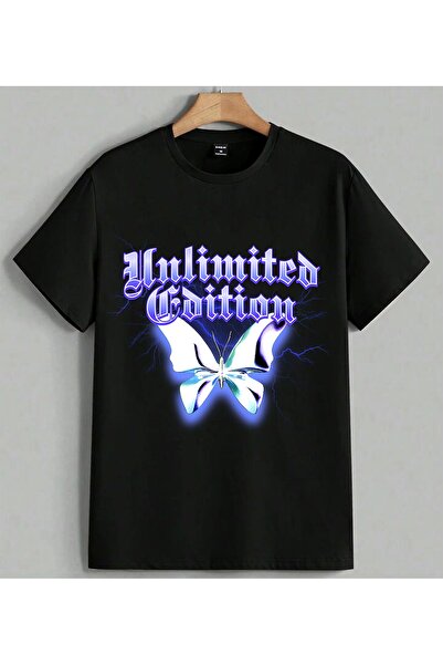 ELFERA Enlightenment Condition Printed Unisex Oversize T-Shirt Black