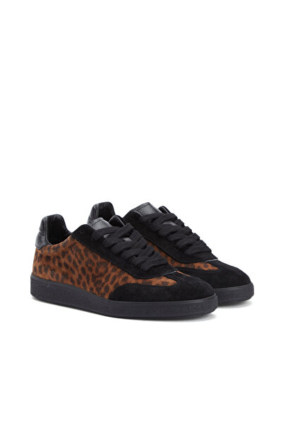 Dıvarese Leopar Desenli Kadın Süet Sneaker