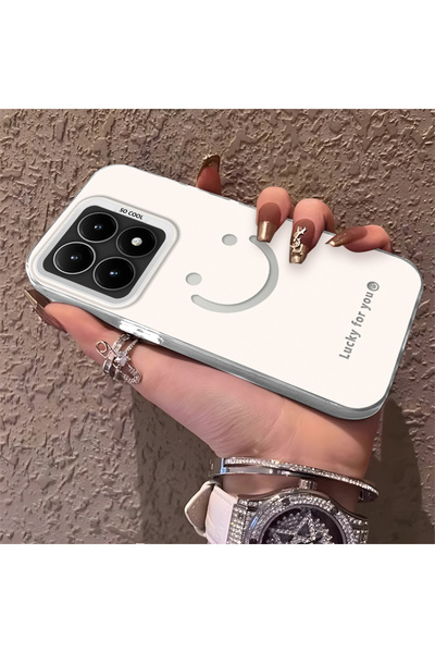 CHICASELUX غطاء وجه مبتسم بسيط متوافق مع Mi 15T، بتصميم عصري ومريح.