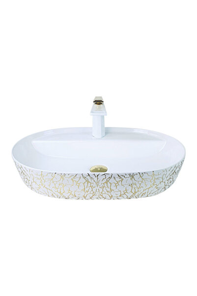 Pure Concept Marble Beyaz Altın Çanak Lavabo