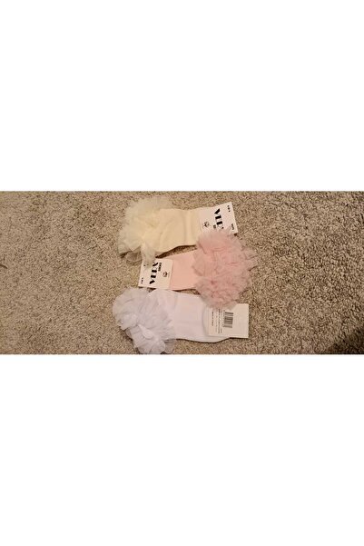 Butik جوارب قطنية مكشكشة من التول للفتيات، عبوة من 6 قطع (5-6 سنوات)
