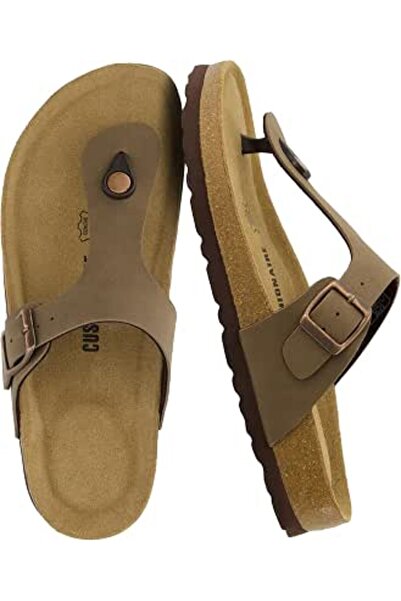 CUSHIONAIRE Women's Leah Cork footbed Sandal with +Comfort