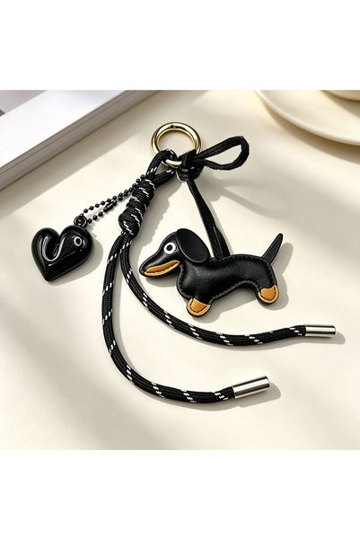 choice2 b-black New Sausage Dog Bag Charm Keychain DIY Pendant, Sausage Dog H...