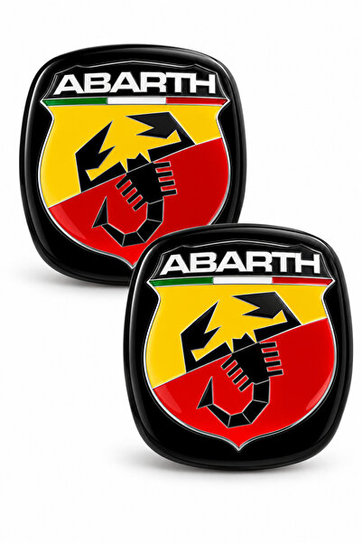 Ventoze New Generation Fiat Compatible Abarth Front Grille and Trunk Logo Set...