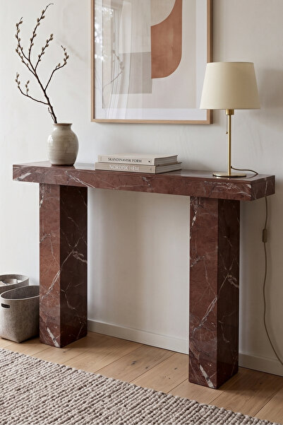 Skandi homeworks ASTER Dresuar 110 cm Modern Mermer Desenli Antre, Salon ve H...