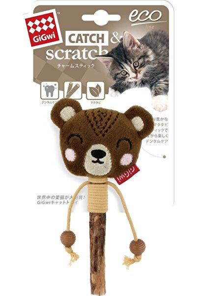 Gigwi Toy Bear Catch & Scratch Eco Line With Slivervine Leaves And Stick (8520)