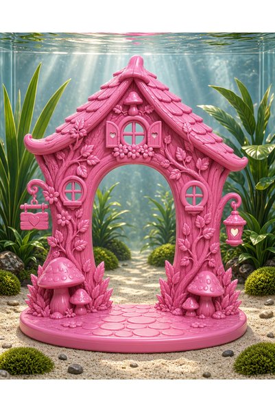MD×HOA Fairy House Decor Betta Fish Playground Nano Aquarium Small Aquarium M...