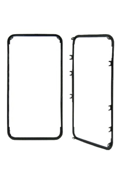 OEM Apple Ενδιάμεσο Πλαίσιο με Αυτοκόλλητο για iPhone 4 4G - Μαύρο