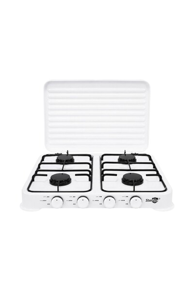 StarLux Aragaz plita cu 4 ochiuri Starlux, 54x50 cm, alimentare la butelie, alb