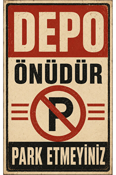 Lucena Retro Metal Warning Sign – the Warehouse Is Ahead, Do Not Park Decorat...