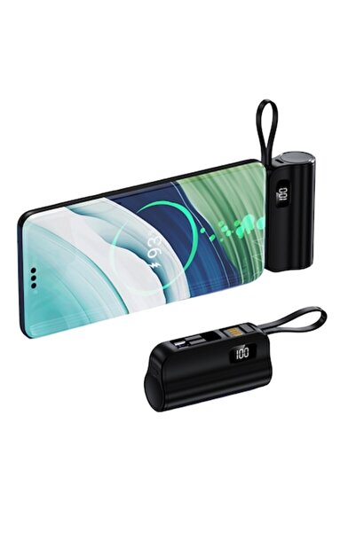 Full Abundance Powerbank portabil universal cu 3 porturi USB-C, USB-A și Ligh...