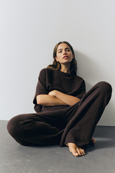 H&M Geniş Triko Pantolon