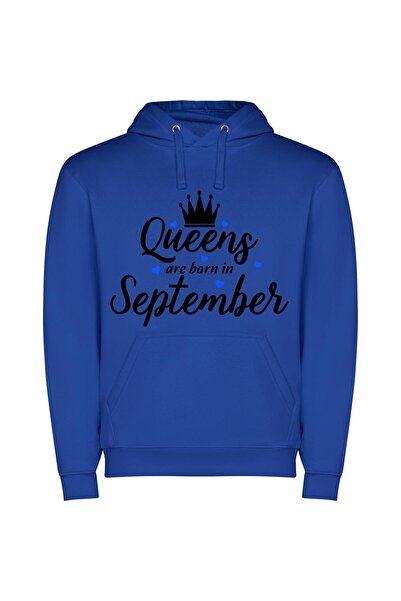 iLovePrints Regal September Queens Φούτερ με κουκούλα σε χρώμα Μπλε